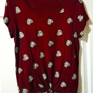 Precious Cheetah print heart top